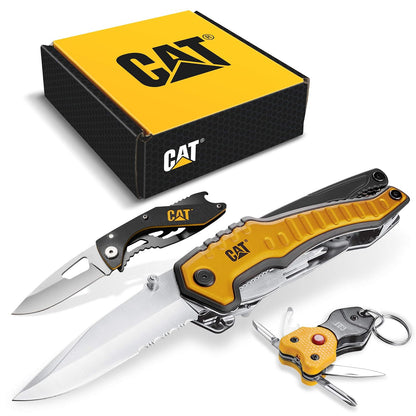 Cat 240125 - Juego de 3 herramientas multiherramienta, cuchillo y llavero multiherramienta 9 en 1