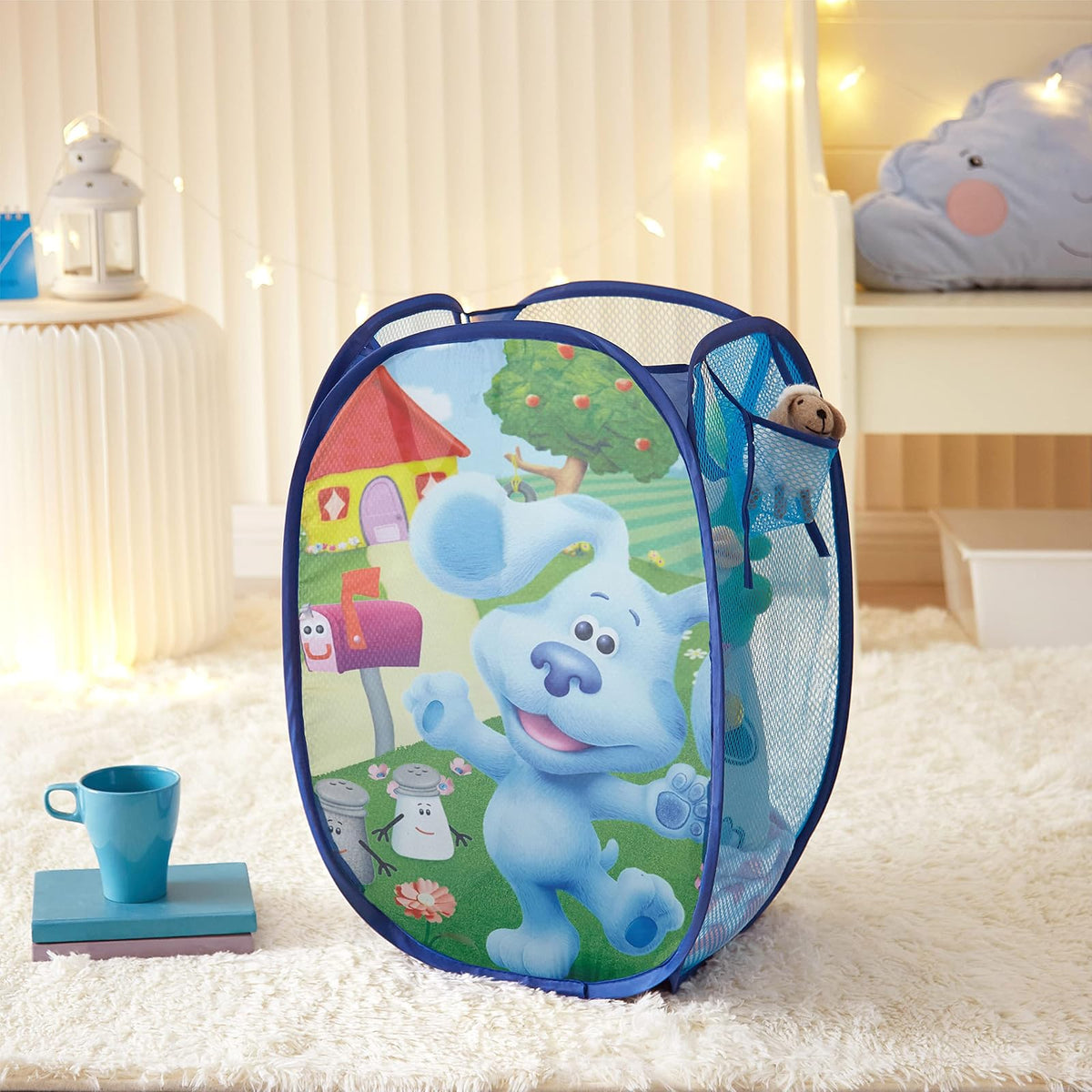Nickelodeon Blues Clues - Cesta desplegable con asas de transporte duraderas, 21 pulgadas de alto x 13.5 pulgadas de ancho x 13.5 pulgadas de largo