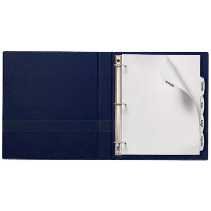 Avery Big Tab - Separadores de etiquetas blancas imprimibles con Easy Peel, 5 pestañas, 20 juegos (14434)