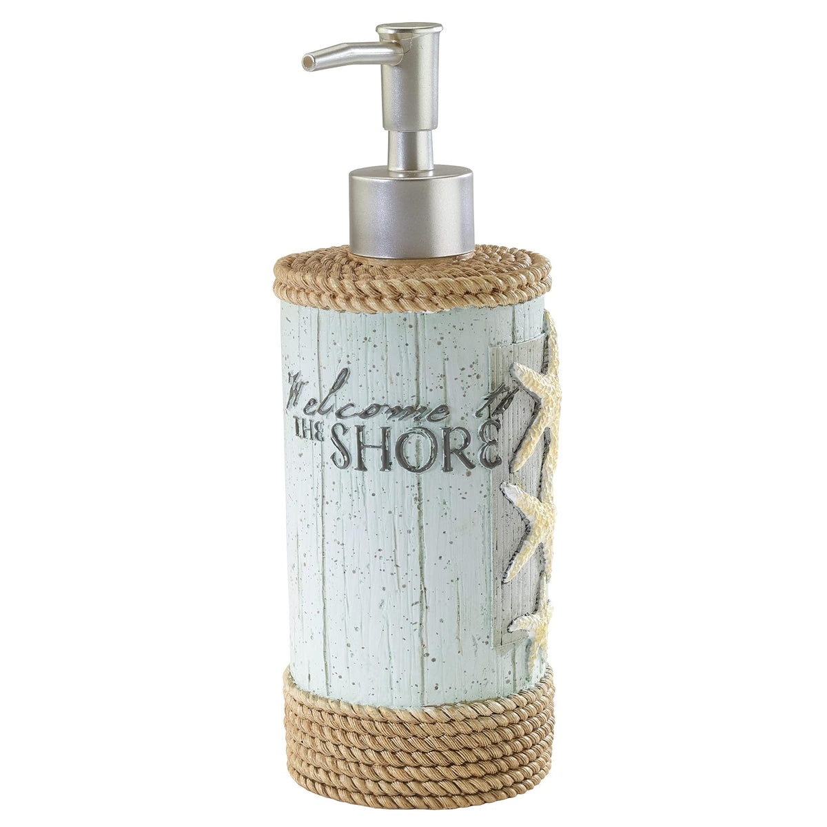 Avanti Linens - Dispensador de jabón/Bomba de loción, Esencial para el baño de Invitados, decoración de baño Inspirada en la Costa (colección Beachcomber) - Soap Dispenser - Lotion Pump - Multicolor