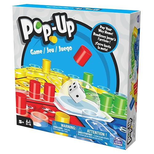 Spin Master Games, Juego Pop-Up para niños, Colorido Juego de Mesa para 2-4 Jugadores con Tirador automático para Noches de Juego en Familia, Juegos Divertidos, para niños a Partir de 5 años
