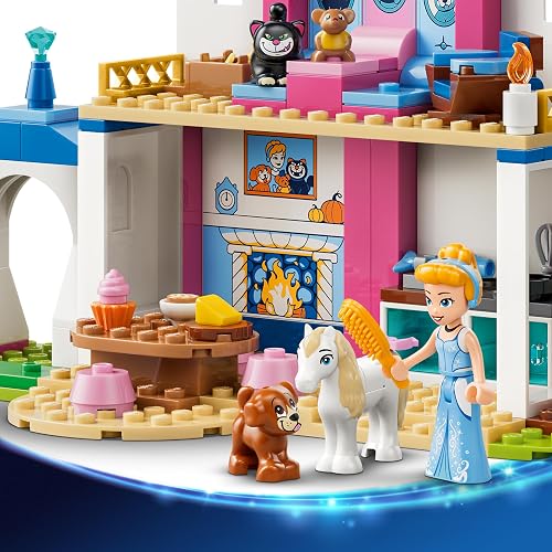 LEGO | Disney Princess Castillo de Cenicienta y Sus Amigos Animales – Juguete de Construcción con Cenicienta y 4 Animales – Regalo para Niñas y Niños a Partir de 4 Años – 43283