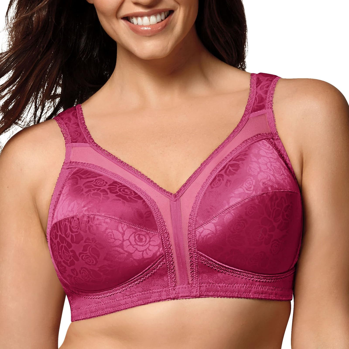 Playtex Brasier 18 Hour Sin Varillas Cobertura Completa - 40C - Basic Signature Berry