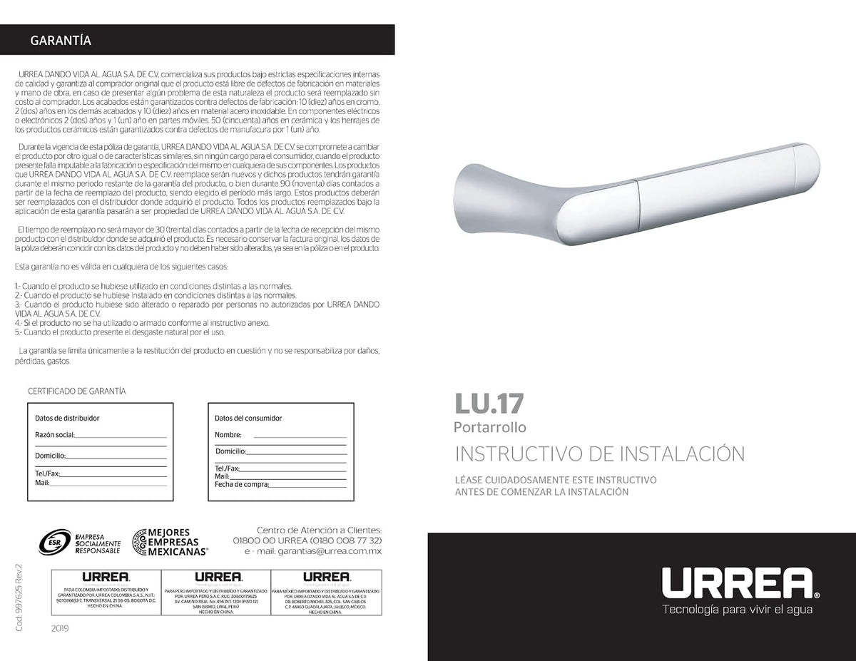 Urrea R LU.17 Portarrollo, Cassia