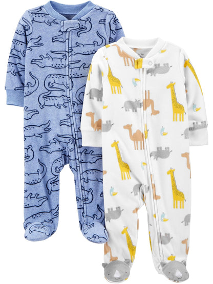 Simple Joys by Carter's 2-Pack Fleece Footed Sleep and Play (Infant) Conjuntos de sueño y accesoriosbebés niños