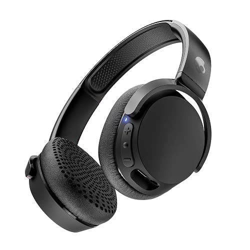 Audífonos Skullcandy Riff 2 On-Ear Inalámbricos, 34 Horas de Batería, Micrófono, Compatibles con iPhone, Android y Dispositivos Bluetooth, Negro