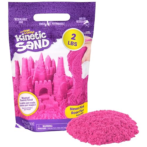 Kinetic Sand, el Juguete sensorial de Arena moldeable, Rosa, 907 g, Bolsa con Cierre hermético, a Partir de 3 años