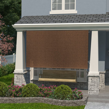 Coolaroo Persiana Enrollable para Exterior, Bloqueo UV 95% - Color moca - 122An x 183Al cm - Persianas enrollables