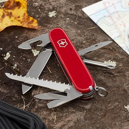 Victorinox Navaja Hiker, Roja, 13 Usos | Multiherramienta hecha para la sierra de madera al aire libre para senderismo y camping