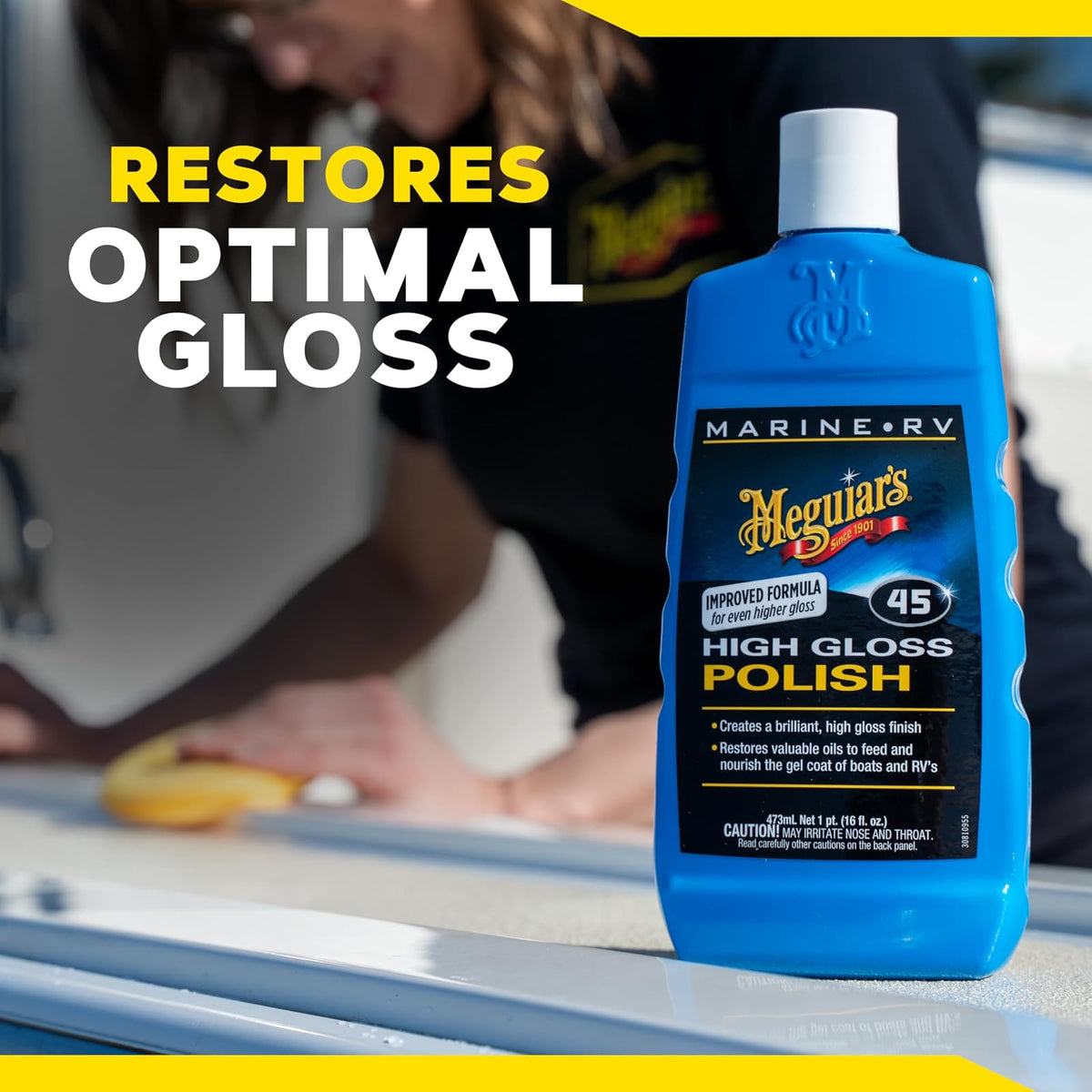 Meguiar's Marine/RV Pulidor y Potenciador del Brillo M4516, 16 Onzas | Botella