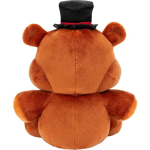 Jazwares Five Nights at Freddy'S Toy Freddy - Peluche de 8 Pulgadas con Material Suave y Ojos en la Oscuridad