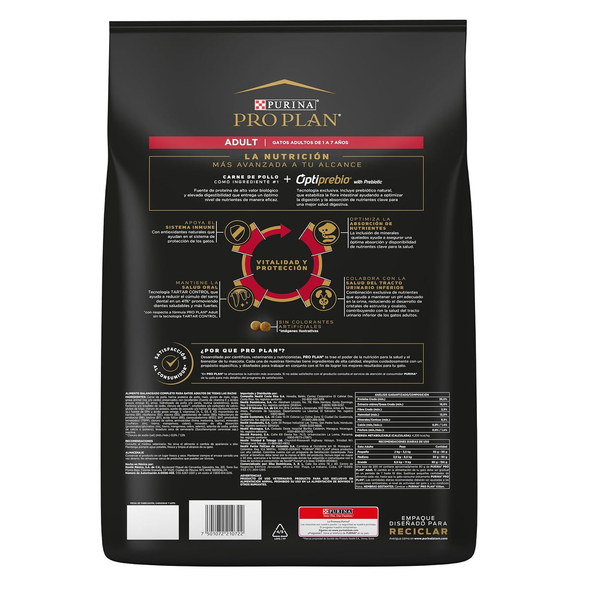 Purina Pro Plan Gato Adulto Pollo 7.5Kg