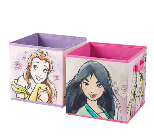 Idea Nuova Disney Princess - Cubitos de almacenamiento plegables (25,4 x 25,4 cm)