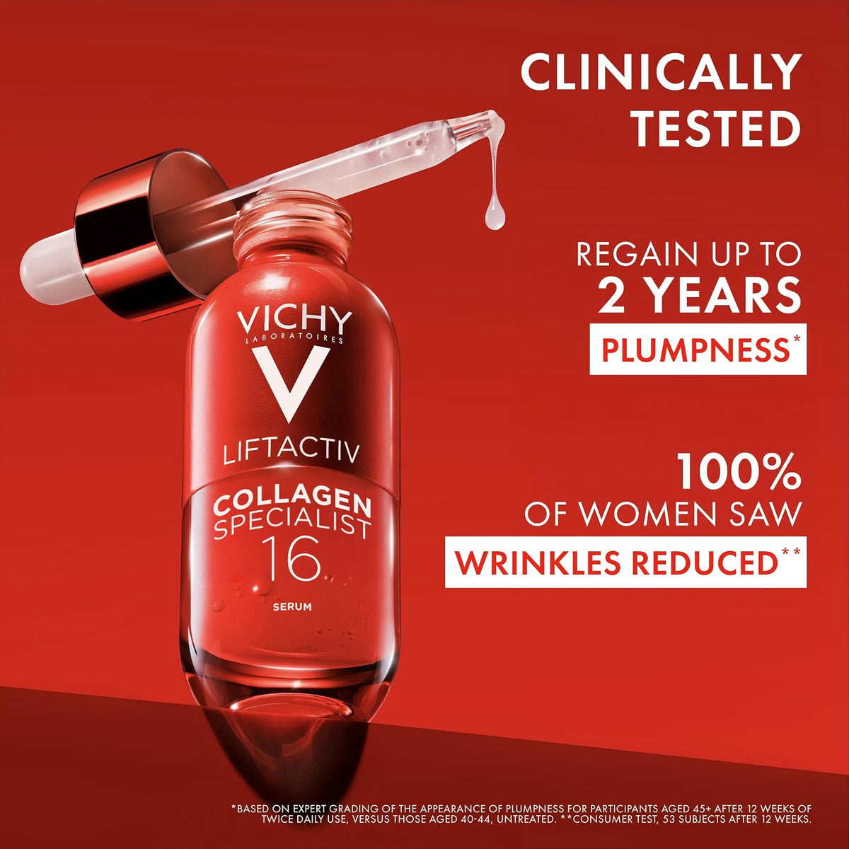 Vichy Liftactiv Collagen 16 Sérum Anti-edad Dermatológico 30ml | Primer Sérum con Tecnología Co-bonding para Corregir Arrugas, Líneas Finas y Estimular la Producción de Colágeno en la Piel