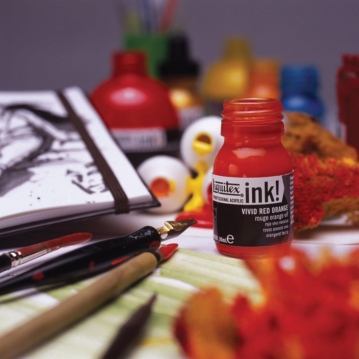 Reeves 104201 Professional Acrylic INK Essential 6-Piece Set