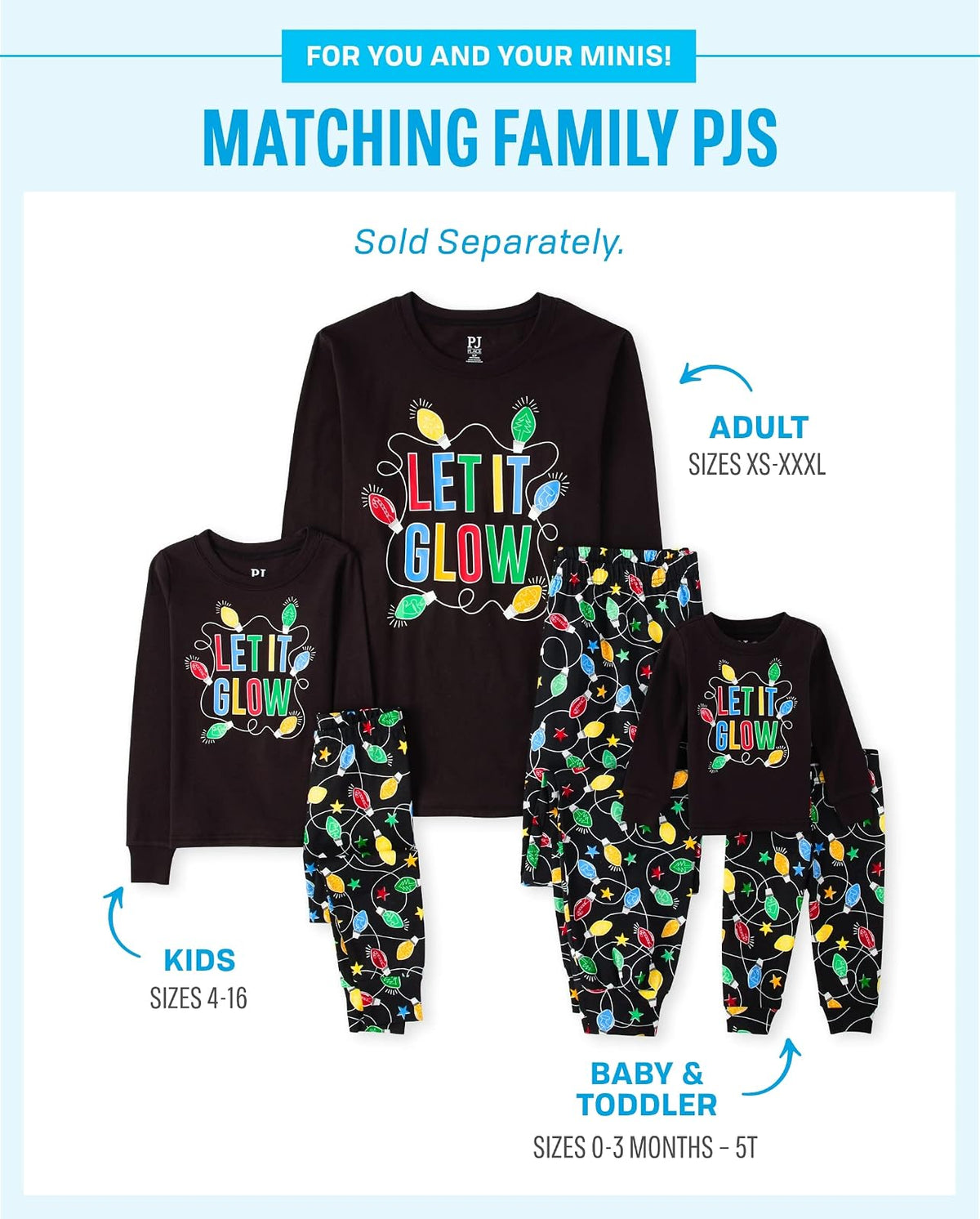 The Children's Place Family Matching, Festive Christmas Pajama Sets, Cotton Juego de Pijama bebés niñas