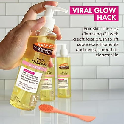 Palmer's Cocoa Butter Skin Therapy Cleansing Facial Oil, Limpiador y Desmaquillante Suave para el Rostro, Fragancia Rosa Mosqueta, No Comedogénico, Dermatológica y Oftalmológicamente Probado, 190ml