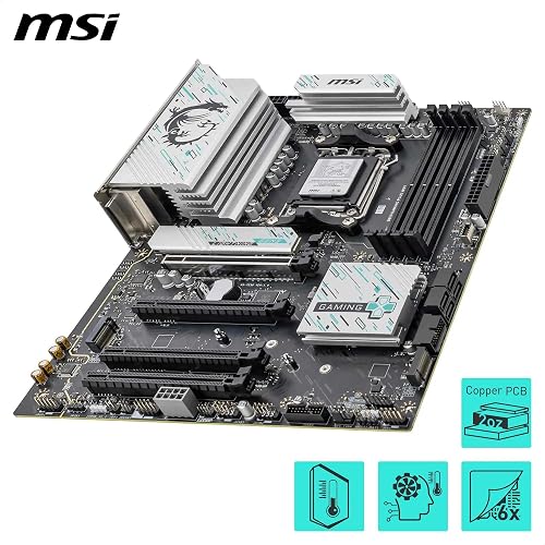 MSI B850 Gaming Plus - Placa Base WiFi, ATX - Compatible con procesadores AMD Ryzen 9000/8000 / 7000, AM5 - DDR5 Memory Boost 8200+ MT/s (OC), PCIe 5.0 x16 y 4.0 x16, M.2 Gen5, Wi-Fi 7, 5G LAN