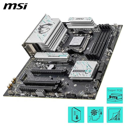 MSI B850 Gaming Plus - Placa Base WiFi, ATX - Compatible con procesadores AMD Ryzen 9000/8000 / 7000, AM5 - DDR5 Memory Boost 8200+ MT/s (OC), PCIe 5.0 x16 y 4.0 x16, M.2 Gen5, Wi-Fi 7, 5G LAN