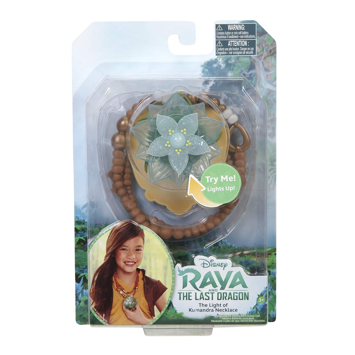 Disney Raya Dragon Flower Light Up Collar - café blanco, azul