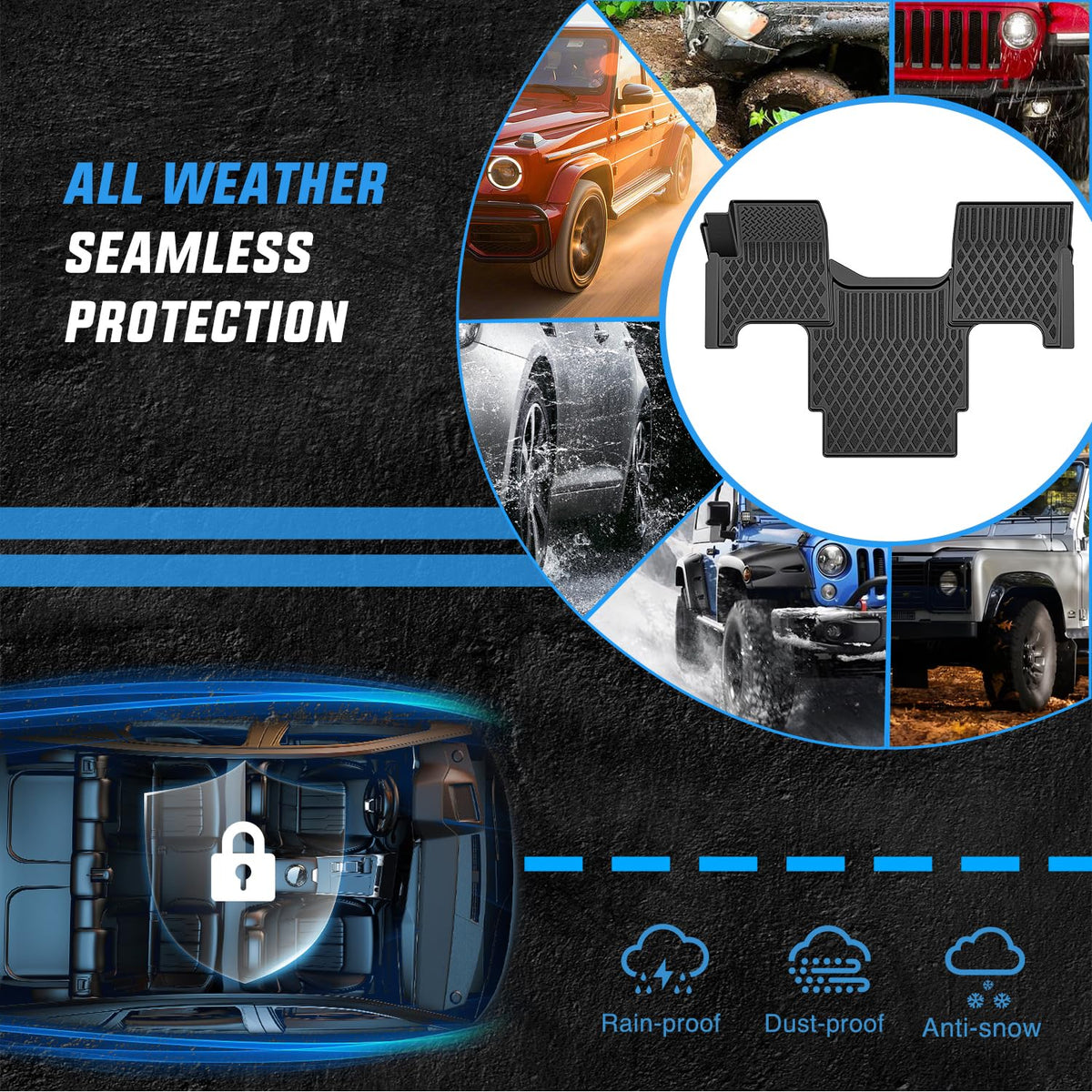 Nilight TPE - Alfombrillas de Piso para Volvo VNL 300 430 630 670 730 780 2004-2018 Volvo VT Modelos 2006-2010 para Todo Tipo de Clima, Ajuste Personalizado, Resistentes