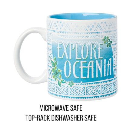 Disney mn0934 Moana explorar Oceania – Taza de desayuno (cerámica), 20 oz, multicolor