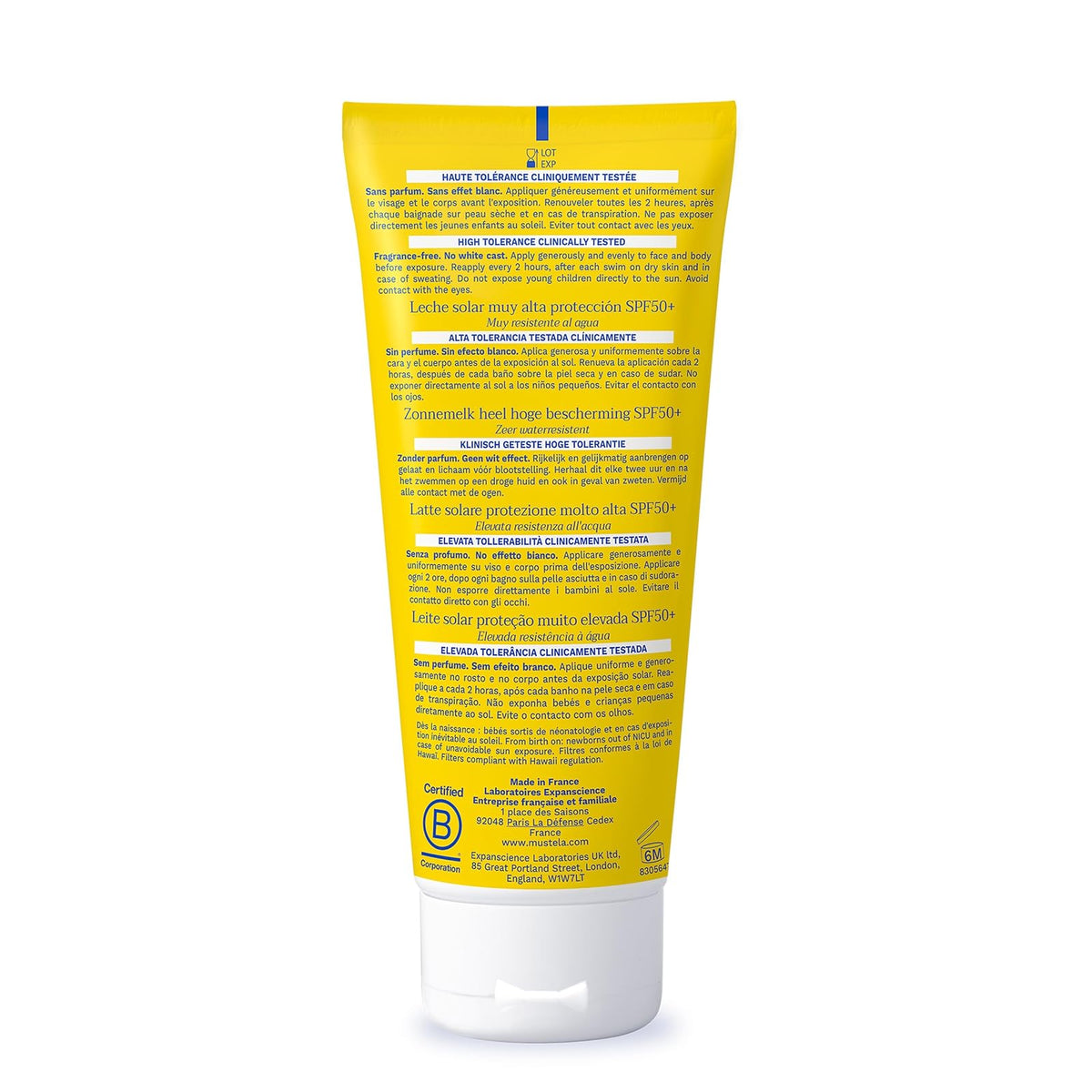 Mustela Loción Solar De Alta Protección FPS 50+, 100ml