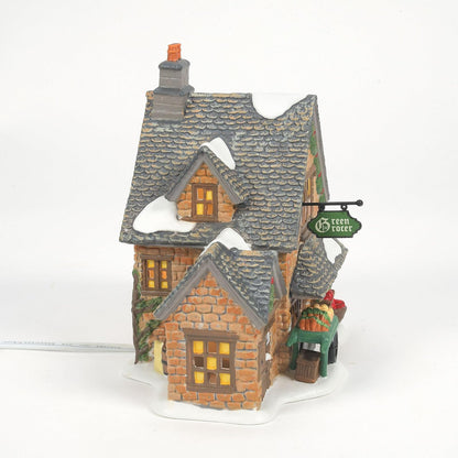 Department 56 Porcelain Dickens Village Cotswold Greengrocer Lit Building, 6.61 Pulgadas, Multicolor