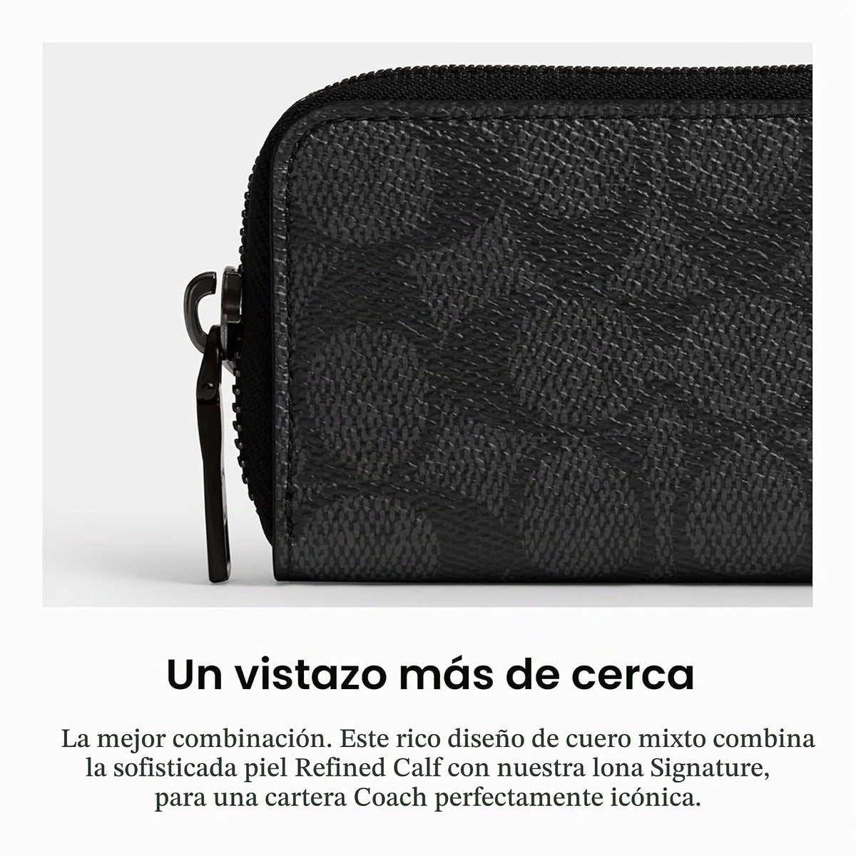 Coach - Estuche pequeño con cierre para mujer, Luz/Petunia, Una talla, Estuche pequeño con cierre alrededor de la tarjeta