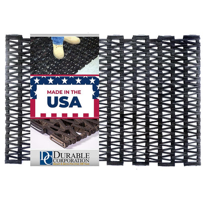 Durable Durite Tapete de Entrada para Exterior, Hule Reciclado 20x30" - 63.5L x 43.2An x 1.6E cm