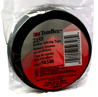 3M(TM) Temflex(TM) Rubber Splicing Tape 2155 - 3/4x22FT | Cinta aislante eléctrica autofusible de uso general