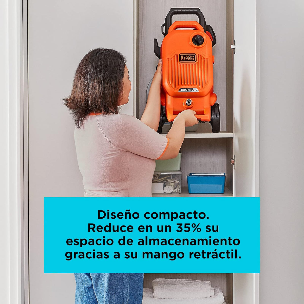BLACK+DECKER Hidrolavadora de Alta Presión, 1700W, 1810PSI, BEPW1800T
