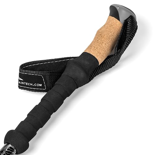 Bastones de Trekking Ajustables de Aluminio Cascade Mountain Tech, Ligero, Bloqueo rápido, bastón de Senderismo o Senderismo, 1 Juego (2 Polos)
