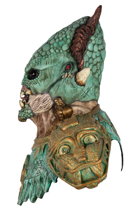 Ghoulish Productions Máscara de látex Quetzalcóatl, Cosplay Quetzalcoatl Serpiente Emplumada Unitalla, Dios Mexica Ideal para usar en Fiesta de Halloween, Festivales, Casas del Terror