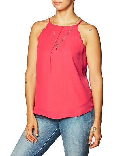 A. Byer Camiseta de Tirantes Tejida con Borde Festoneado para Mujer