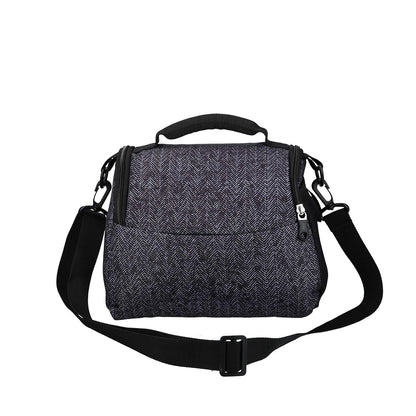 Built - Bolsa de Almuerzo aislada con diseño The Professional, poliéster, Negro, 18,5 x 27 x 21 cm