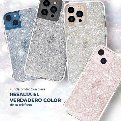 Case-Mate - Twinkle - Funda para iPhone 13 Pro MAX - Elementos Reflectantes de lámina - Protección contra caídas de 10 pies - 6.7 Pulgadas - Stardust