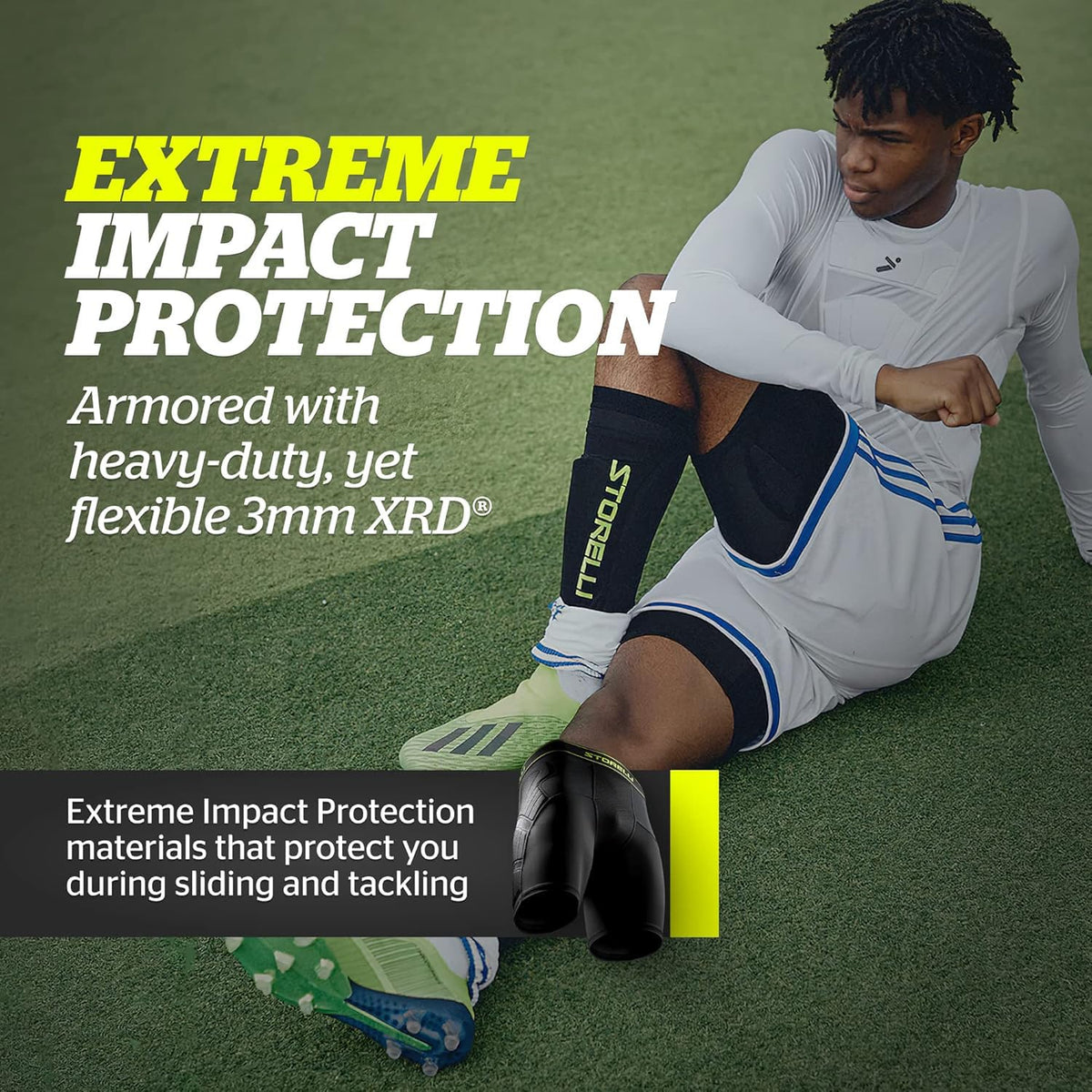 Storelli - Pantalones Cortos de Impacto Unisex con Acolchado para fútbol, protección Inferior del Cuerpo Mejorada