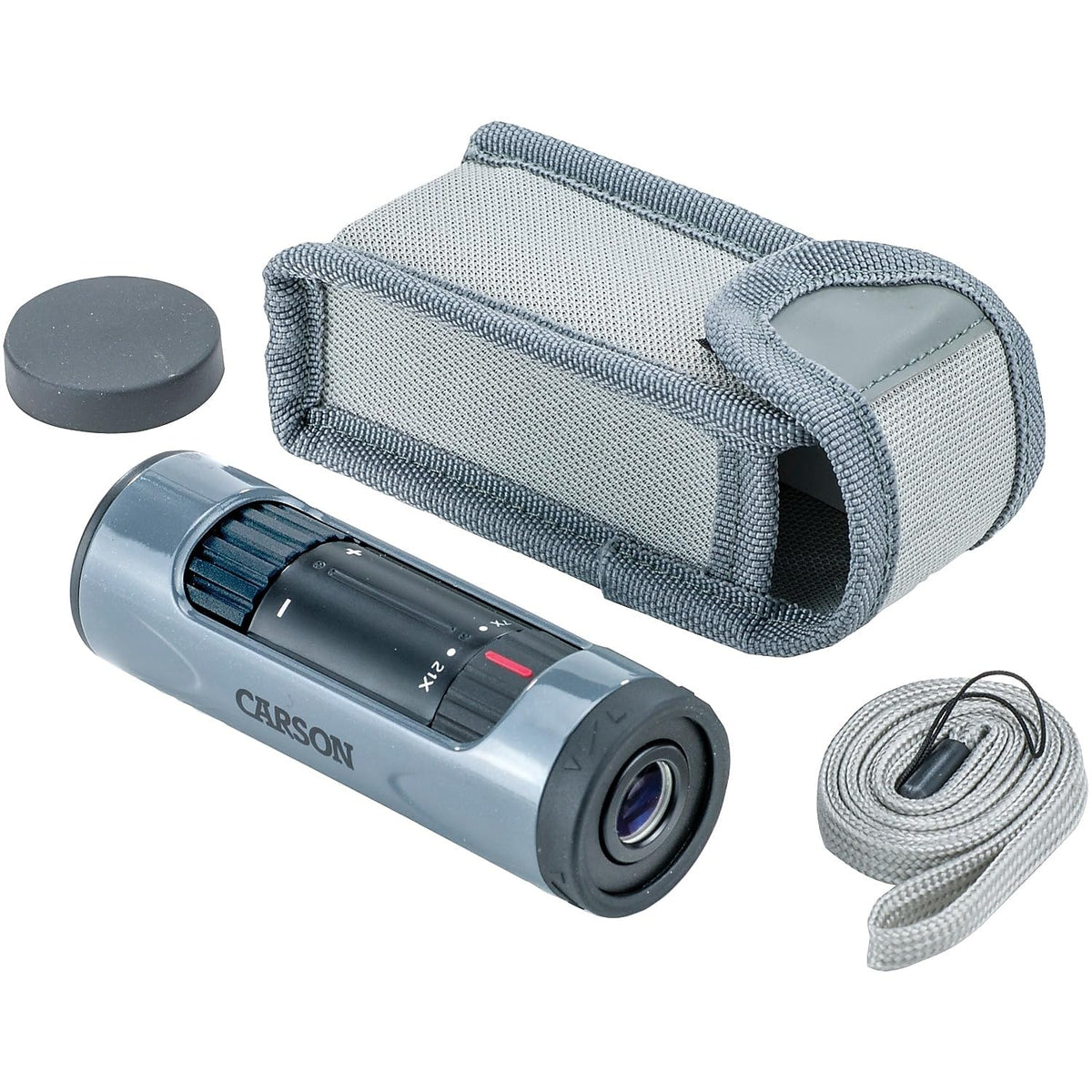 Carson MonoZoom Monocular, Unisex Adulto,- Gris