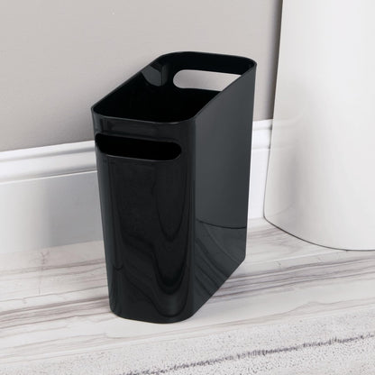 InterDesign Una - Papelera (30,5 cm), Color Azul, Basurero, Negro, 10" Inch, 1