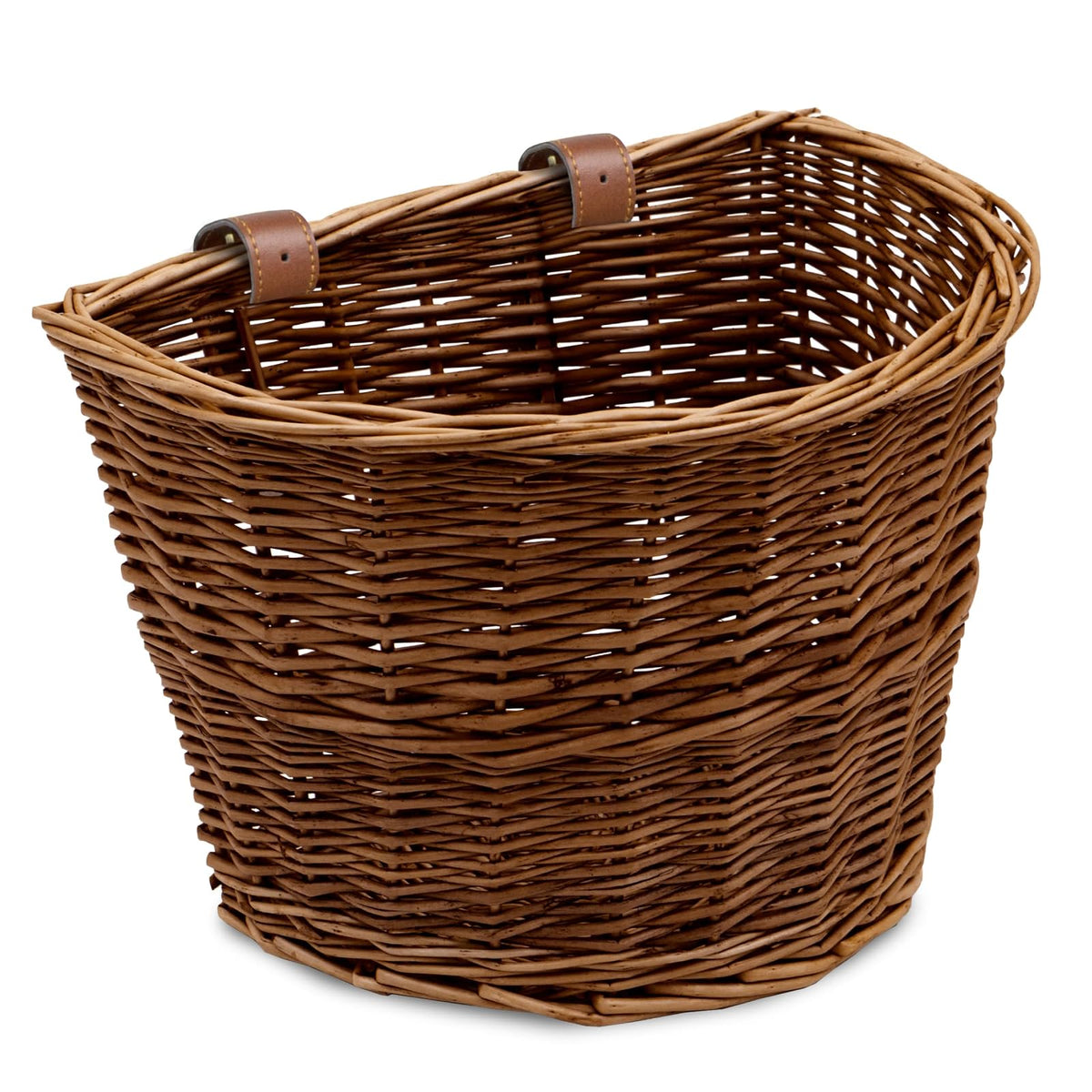 ProSource Wicker & Wire Bike Basket Front Cargo for Women and Men, Fits Most Bikes, Beach Cruiser, Stationary Bike, Ebike, Road Bike
