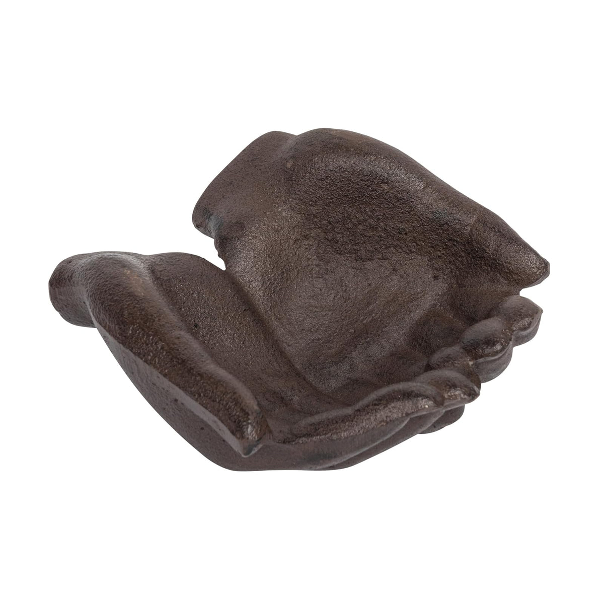 Creative Co-op HD5974 Bristol Terrace Decorative Cast Iron Hands Dish with Rust Finish
