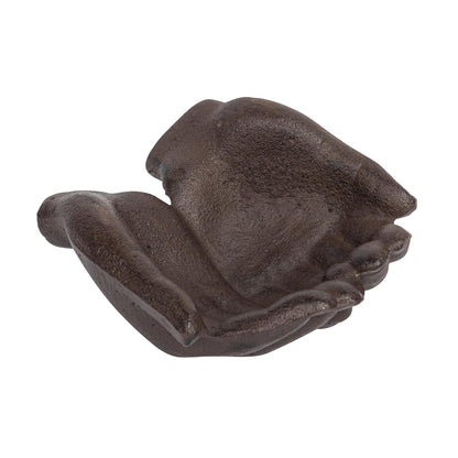 Creative Co-op HD5974 Bristol Terrace Decorative Cast Iron Hands Dish with Rust Finish