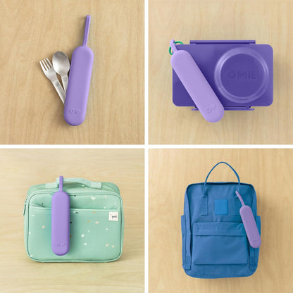 Omielife OmieBox UP Pod & Utensil Set Violet