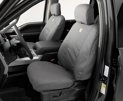 Covercraft Carhartt SeatSaver - Fundas de Asiento Personalizadas | Se Adapta a Ford F-150 2015-2018 (excluye Raptor) | Asientos de cubeta de Primera Fila, Grava de Tela de Pato