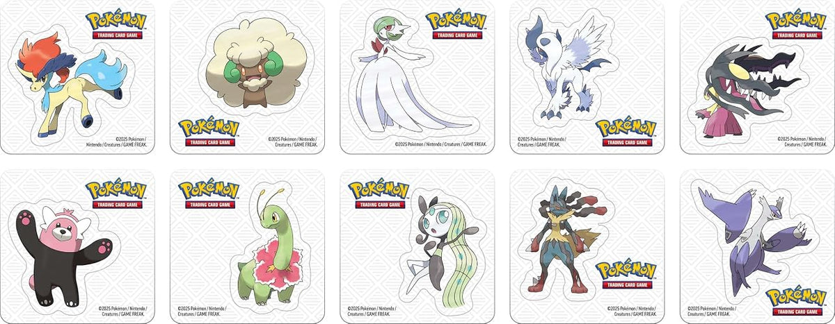 Pokémon TCG Q4 Poke Ball Latas | 7.62 cm x 2.54 cm x 0.1 cm, incluye 3 paquetes de refuerzo, 2 hojas de pegatinas