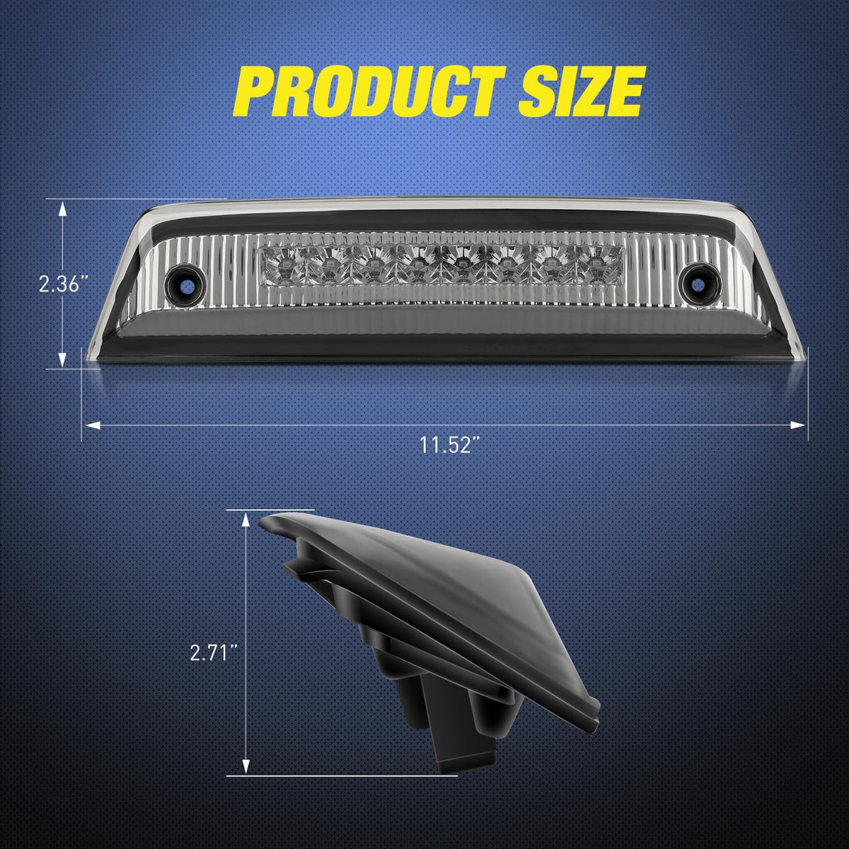 Nilight Luz de Freno Trasera de Montaje Alto Lente Ahumada Dodge Journey 2010-2016