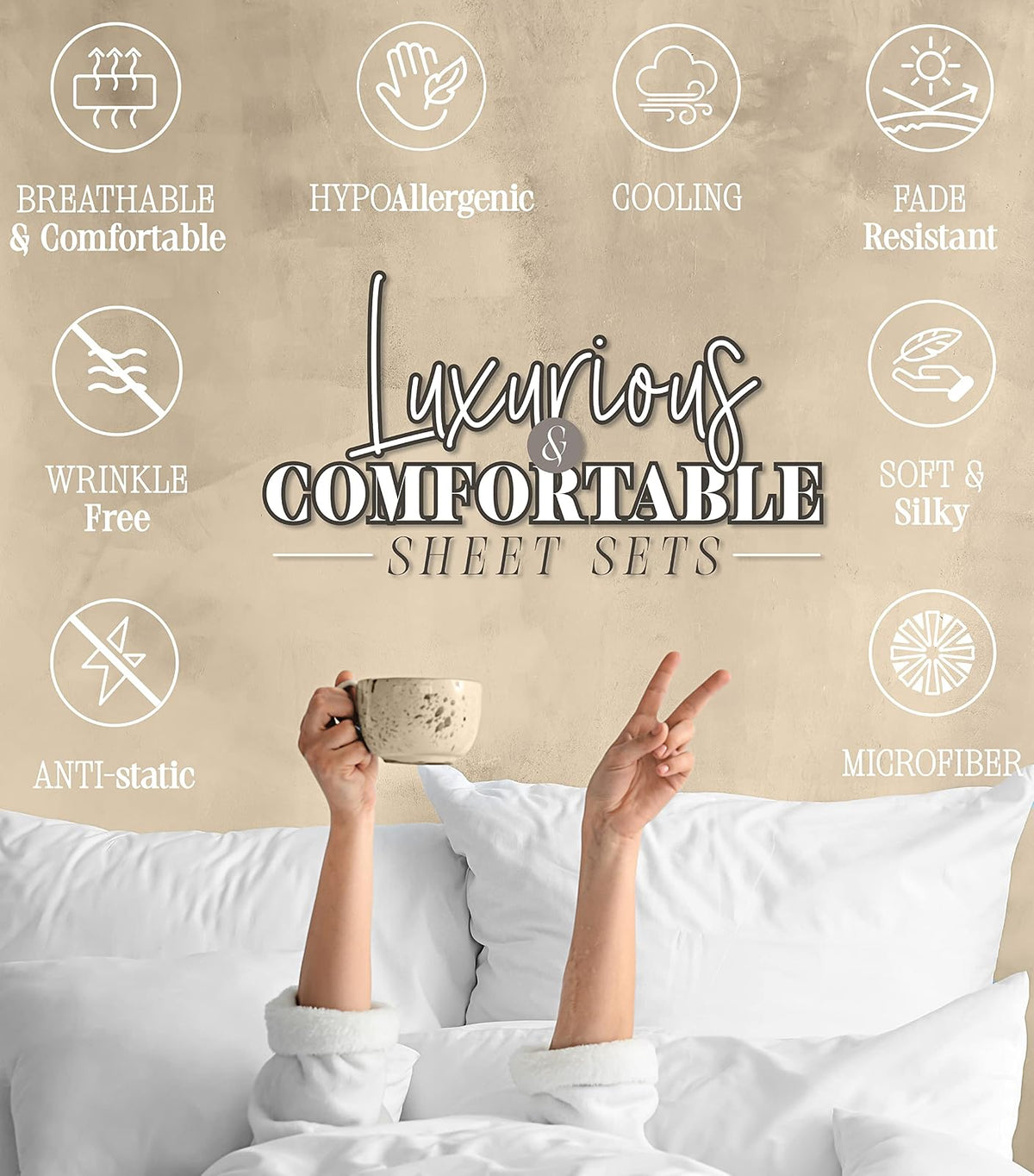 Elegant Comfort - Juego de sábanas de 6 Piezas con Estampado navideño, 1500 Hilos, Material Transpirable y súper Suave, Resistente a Las Arrugas, sábanas bajeras con Bolsillos Inteligentes, 6 Piezas,