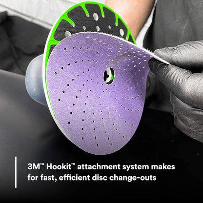 3M Cubitron II Hookit - Disco abrasivo de Lijado Limpio púrpura 31487, 6 Pulgadas, Grado 800+, Paquete de 50 Discos, prácticamente última intervensión de Polvo, Alto Rendimiento, Larga duración,
