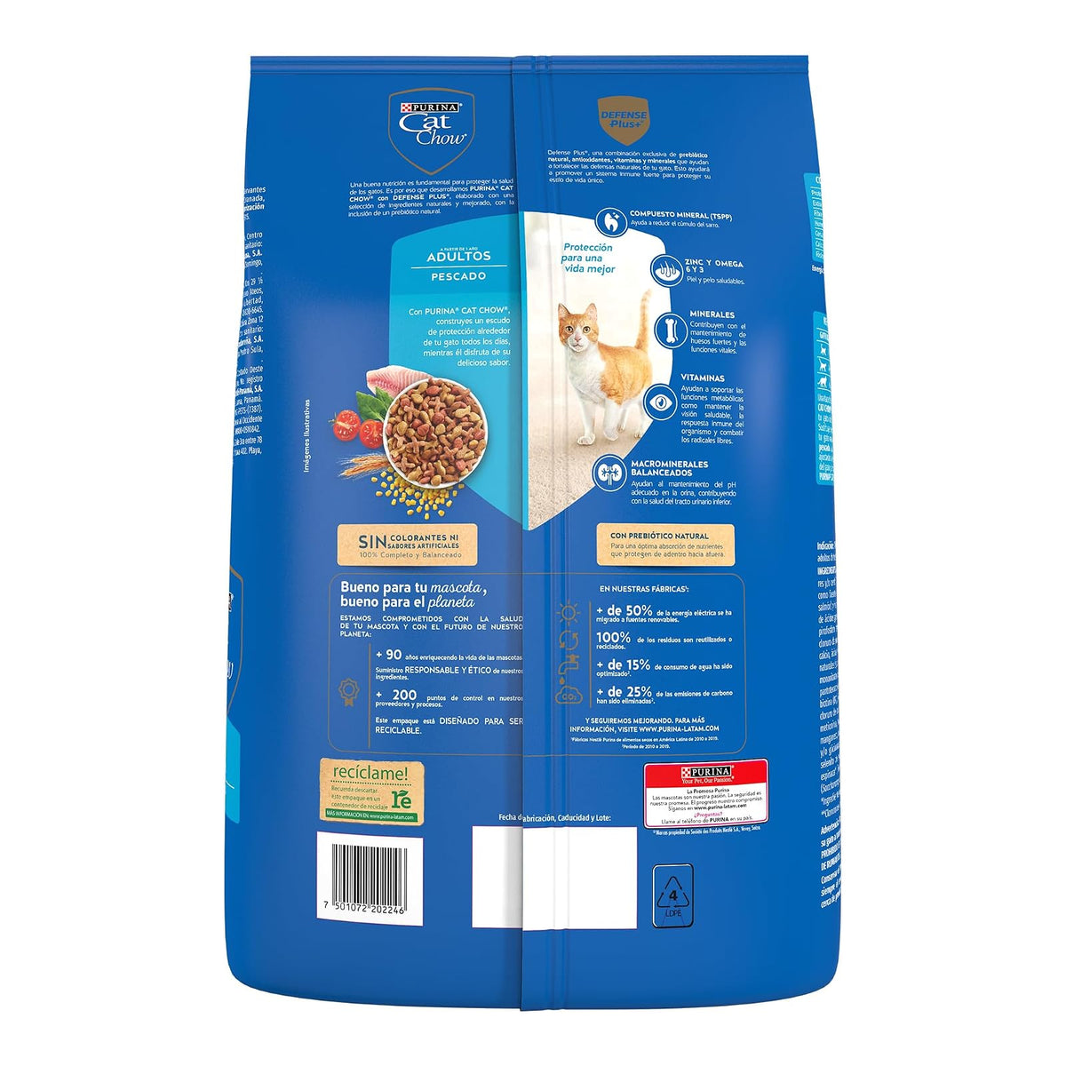 Purina Cat Chow Adulto Todos los Tamaños Sabor Pescado 3Kg